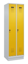 C+P Spind Evolo PLUS 049020-20 mit Sockel 2 Abt. 300mm Zylinderschloss (HxBxT) 1950x600x500mm 7035/7016