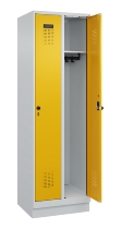C+P Spind Evolo PLUS 049020-20 mit Sockel 2 Abt. 300mm Zylinderschloss (HxBxT) 1950x600x500mm 7035/7016