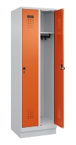 C+P Spind Evolo PLUS 049020-20 mit Sockel 2 Abt. 300mm Zylinderschloss (HxBxT) 1950x600x500mm 7035/7016