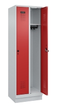 C+P Spind Evolo PLUS 049020-20 mit Sockel 2 Abt. 300mm Zylinderschloss (HxBxT) 1950x600x500mm 7035/7016