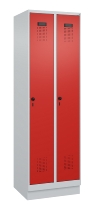 C+P Spind Evolo PLUS 049020-20 mit Sockel 2 Abt. 300mm Zylinderschloss (HxBxT) 1950x600x500mm 7035/7016
