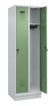 C+P Spind Evolo PLUS 049020-20 mit Sockel 2 Abt. 300mm Zylinderschloss (HxBxT) 1950x600x500mm 7035/7016
