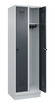 C+P Spind Evolo PLUS 049020-20 mit Sockel 2 Abt. 300mm Zylinderschloss (HxBxT) 1950x600x500mm 7035/7016