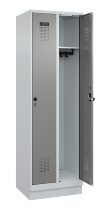 C+P Spind Evolo PLUS 049020-20 mit Sockel 2 Abt. 300mm Zylinderschloss (HxBxT) 1950x600x500mm 7035/7016