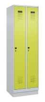 C+P Spind Evolo PLUS 049020-20 mit Sockel 2 Abt. 300mm Zylinderschloss (HxBxT) 1950x600x500mm 7035/7016