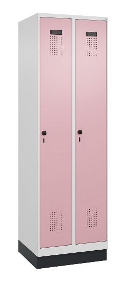 C+P Spind Evolo PLUS 049020-20 mit Sockel 2 Abt. 300mm Zylinderschloss (HxBxT) 1950x600x500mm 7035/7016