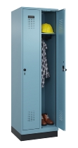 C+P Spind Evolo PLUS 049020-22 mit Sockel 2 Abteile 400mm Zylinderschloss (HxBxT) 1950x800x500mm 1023/1023