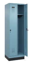 C+P Spind Evolo PLUS 049020-22 mit Sockel 2 Abteile 400mm Zylinderschloss (HxBxT) 1950x800x500mm 1023/1023