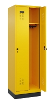 C+P Spind Evolo PLUS 049020-22 mit Sockel 2 Abteile 400mm Zylinderschloss (HxBxT) 1950x800x500mm 1023/1023