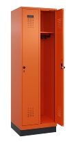 C+P Spind Evolo PLUS 049020-22 mit Sockel 2 Abteile 400mm Zylinderschloss (HxBxT) 1950x800x500mm 1023/1023
