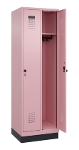 C+P Spind Evolo PLUS 049020-22 mit Sockel 2 Abteile 400mm Zylinderschloss (HxBxT) 1950x800x500mm 1023/1023