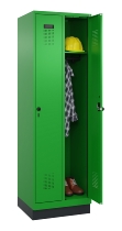 C+P Spind Evolo PLUS 049020-22 mit Sockel 2 Abteile 400mm Zylinderschloss (HxBxT) 1950x800x500mm 1023/1023