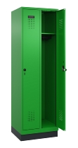 C+P Spind Evolo PLUS 049020-22 mit Sockel 2 Abteile 400mm Zylinderschloss (HxBxT) 1950x800x500mm 1023/1023
