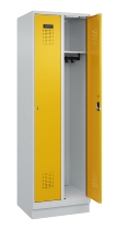 C+P Spind Evolo PLUS 049020-20 mit Sockel 2 Abt. 300mm Zylinderschloss (HxBxT) 1950x600x500mm 7035/7016