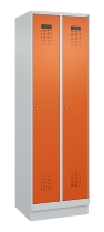C+P Spind Evolo PLUS 049020-20 mit Sockel 2 Abt. 300mm Zylinderschloss (HxBxT) 1950x600x500mm 7035/7016
