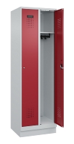 C+P Spind Evolo PLUS 049020-20 mit Sockel 2 Abt. 300mm Zylinderschloss (HxBxT) 1950x600x500mm 7035/7016