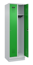 C+P Spind Evolo PLUS 049020-20 mit Sockel 2 Abt. 300mm Zylinderschloss (HxBxT) 1950x600x500mm 7035/7016