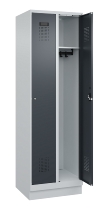 C+P Spind Evolo PLUS 049020-20 mit Sockel 2 Abt. 300mm Zylinderschloss (HxBxT) 1950x600x500mm 7035/7016
