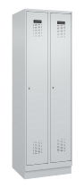 C+P Spind Evolo PLUS 049020-20 mit Sockel 2 Abt. 300mm Zylinderschloss (HxBxT) 1950x600x500mm 7035/7016