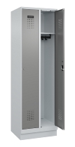 C+P Spind Evolo PLUS 049020-20 mit Sockel 2 Abt. 300mm Zylinderschloss (HxBxT) 1950x600x500mm 7035/7016