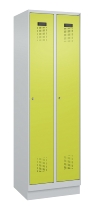 C+P Spind Evolo PLUS 049020-20 mit Sockel 2 Abt. 300mm Zylinderschloss (HxBxT) 1950x600x500mm 7035/7016
