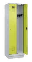 C+P Spind Evolo PLUS 049020-20 mit Sockel 2 Abt. 300mm Zylinderschloss (HxBxT) 1950x600x500mm 7035/7016