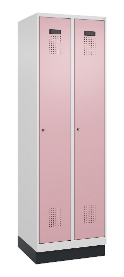 C+P Spind Evolo PLUS 049020-20 mit Sockel 2 Abt. 300mm Zylinderschloss (HxBxT) 1950x600x500mm 7035/7016