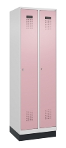 C+P Spind Evolo PLUS 049020-20 mit Sockel 2 Abt. 300mm Zylinderschloss (HxBxT) 1950x600x500mm 7035/7016