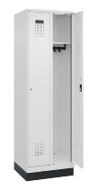 C+P Spind Evolo PLUS 049020-20 mit Sockel 2 Abt. 300mm Zylinderschloss (HxBxT) 1950x600x500mm 7035/7016