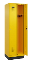 C+P Spind Evolo PLUS 049020-22 mit Sockel 2 Abteile 400mm Zylinderschloss (HxBxT) 1950x800x500mm 1023/1023