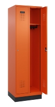 C+P Spind Evolo PLUS 049020-22 mit Sockel 2 Abteile 400mm Zylinderschloss (HxBxT) 1950x800x500mm 1023/1023