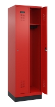 C+P Spind Evolo PLUS 049020-22 mit Sockel 2 Abteile 400mm Zylinderschloss (HxBxT) 1950x800x500mm 1023/1023