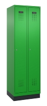 C+P Spind Evolo PLUS 049020-22 mit Sockel 2 Abteile 400mm Zylinderschloss (HxBxT) 1950x800x500mm 1023/1023