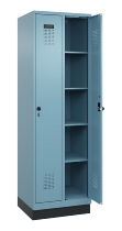 C+P Wäsche-Spind Evolo PLUS 049010-22B mit Füßen 2 Abt.je 400mm Drehriegel (HxBxT) 1950x800x500mm 0010/0010