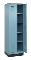 C+P Wäsche-Spind Evolo PLUS 049010-22B mit Füßen 2 Abt.je 400mm Drehriegel (HxBxT) 1950x800x500mm 0010/0010