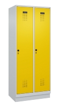 C+P Spind Evolo PLUS 049020-20 mit Sockel 2 Abt. 300mm Zylinderschloss (HxBxT) 1950x600x500mm 7035/7016