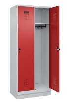 C+P Spind Evolo PLUS 049020-20 mit Sockel 2 Abt. 300mm Zylinderschloss (HxBxT) 1950x600x500mm 7035/7016
