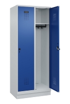 C+P Spind Evolo PLUS 049020-20 mit Sockel 2 Abt. 300mm Zylinderschloss (HxBxT) 1950x600x500mm 7035/7016