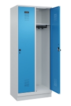 C+P Spind Evolo PLUS 049020-20 mit Sockel 2 Abt. 300mm Zylinderschloss (HxBxT) 1950x600x500mm 7035/7016