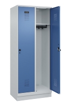 C+P Spind Evolo PLUS 049020-20 mit Sockel 2 Abt. 300mm Zylinderschloss (HxBxT) 1950x600x500mm 7035/7016