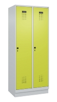 C+P Spind Evolo PLUS 049020-20 mit Sockel 2 Abt. 300mm Zylinderschloss (HxBxT) 1950x600x500mm 7035/7016
