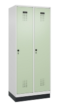 C+P Spind Evolo PLUS 049020-20 mit Sockel 2 Abt. 300mm Zylinderschloss (HxBxT) 1950x600x500mm 7035/7016