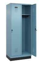 C+P Spind Evolo PLUS 049020-22 mit Sockel 2 Abteile 400mm Zylinderschloss (HxBxT) 1950x800x500mm 1023/1023