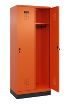 C+P Spind Evolo PLUS 049020-22 mit Sockel 2 Abteile 400mm Zylinderschloss (HxBxT) 1950x800x500mm 1023/1023