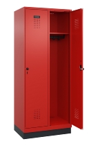 C+P Spind Evolo PLUS 049020-22 mit Sockel 2 Abteile 400mm Zylinderschloss (HxBxT) 1950x800x500mm 1023/1023