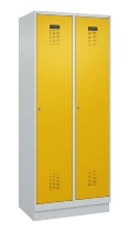 C+P Spind Evolo PLUS 049020-20 mit Sockel 2 Abt. 300mm Zylinderschloss (HxBxT) 1950x600x500mm 7035/7016