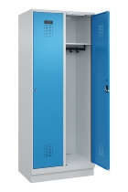 C+P Spind Evolo PLUS 049020-20 mit Sockel 2 Abt. 300mm Zylinderschloss (HxBxT) 1950x600x500mm 7035/7016