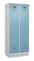 C+P Spind Evolo PLUS 049020-20 mit Sockel 2 Abt. 300mm Zylinderschloss (HxBxT) 1950x600x500mm 7035/7016