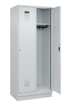 C+P Spind Evolo PLUS 049020-20 mit Sockel 2 Abt. 300mm Zylinderschloss (HxBxT) 1950x600x500mm 7035/7016