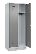 C+P Spind Evolo PLUS 049020-20 mit Sockel 2 Abt. 300mm Zylinderschloss (HxBxT) 1950x600x500mm 7035/7016